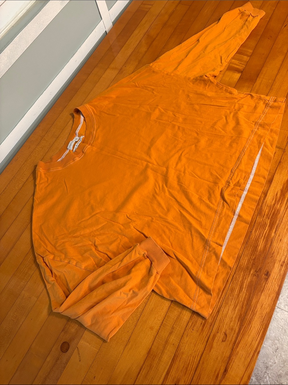 Urban Outfitters Orange Long-Sleeve Crop Top